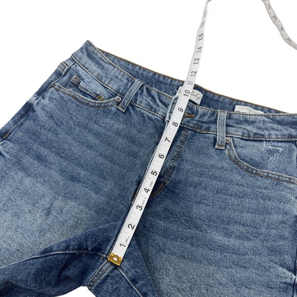 Wonderly Womens Mid-Rise Denim Shorts Size 6 Frayed Hem - Picture 5 of 10